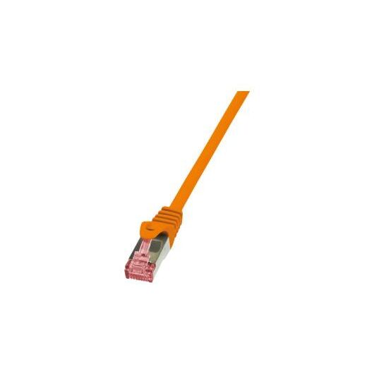 LogiLink PrimeLine Patch cable RJ-45 (M) CAT6  50cm orange  CQ2028S