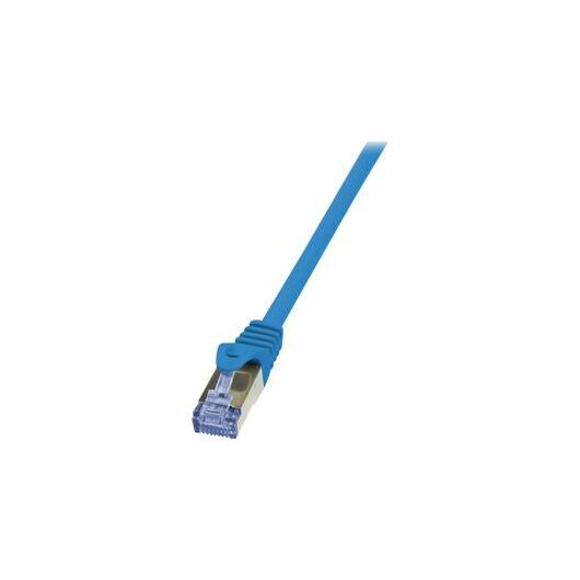 LogiLink PrimeLine Patch cable RJ-45 (M)  CAT6a 25cm blue
