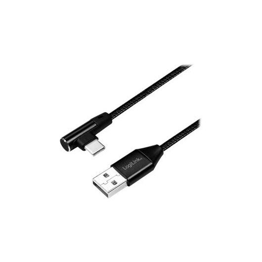 LogiLink  USB-C (M) angled to USB (M) straight 1m CU0138