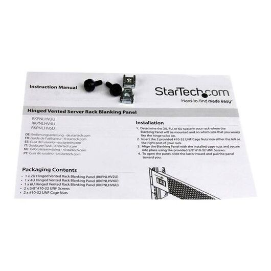 StarTech.com 6U Hinged Blanking Panel Vented RKPNLHV6U