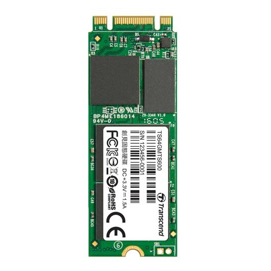 Transcend MTS600 Solid state drive 64 GB M.2 2260 TS64GMTS600