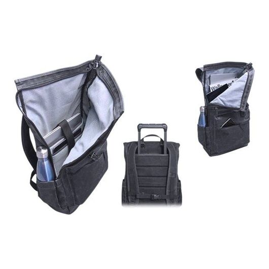 V7 Elite CBXT16-CANVAS Rolltop notebook backpack 15.6"  black