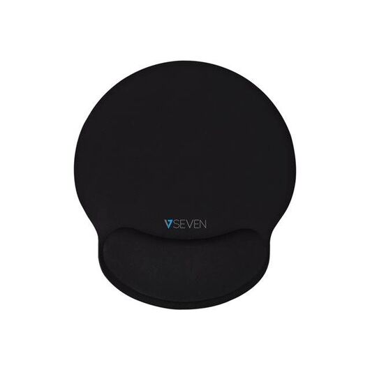 V7 Mouse pad with wrist pillow black MP03BLK