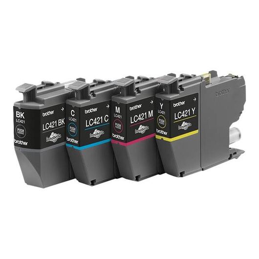 Brother LC421 4-pack black, yellow, cyan, LC421VAL