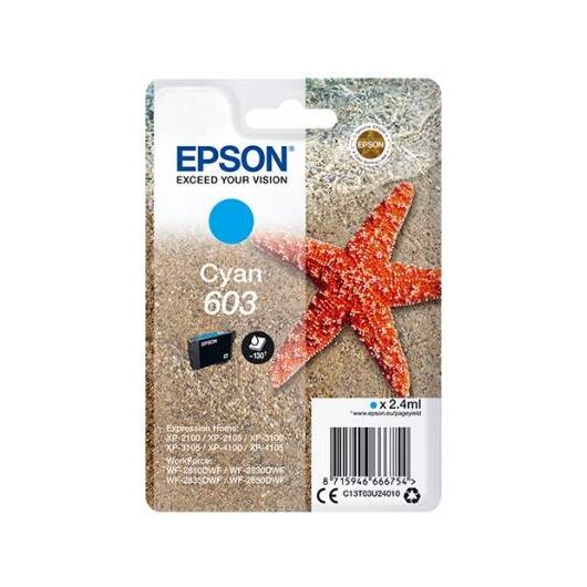 Epson 603 2.4 ml cyan original blister ink C13T03U24010
