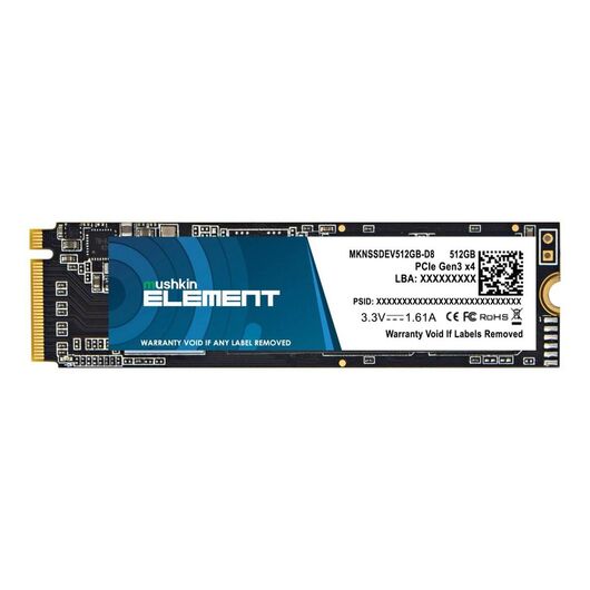 Mushkin ELEMENT SSD 512 GB internal M.2 2280 MKNSSDEV512GBD8