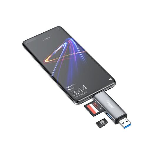 Equip Card Reader with USB 3.0 Hub, OTG