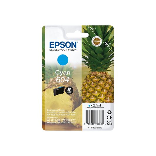 Epson 604 2.4 ml cyan original blister ink C13T10G24010