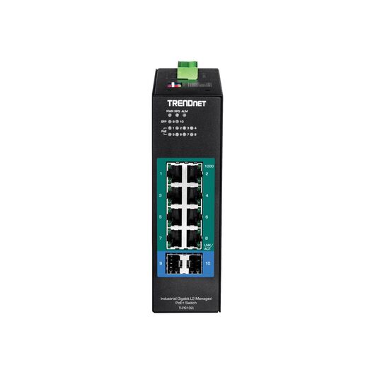 TRENDnet TIPG102I Switch Managed 8 x 101001000 TI-PG102I