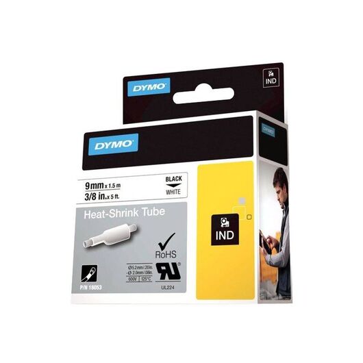 DYMO IND Adhesive black on white Roll (0.9 cm x 1 m)  18053
