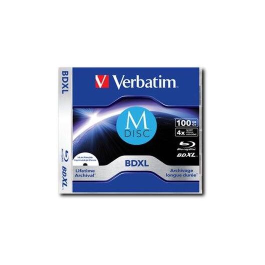 Verbatim MDisc BDR XL 100 GB 4x ink jet printable 43834