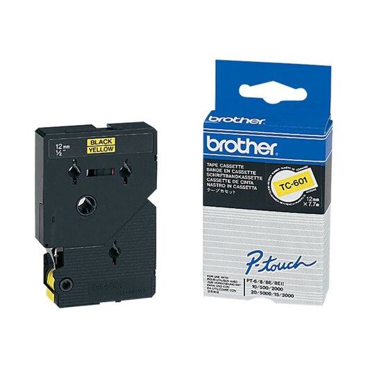 Brother Black, yellow Roll (1.2 cm x 8 m) 1 cassette(s) TC601