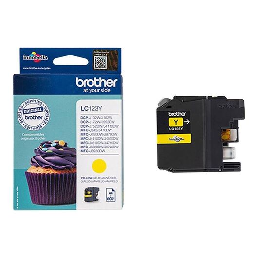 Brother LC123Y High Yield yellow original ink cartridge LC123Y