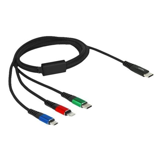 Delock 3 in 1 - Charge-only cable - 24 pin USB-C male to  | 86596