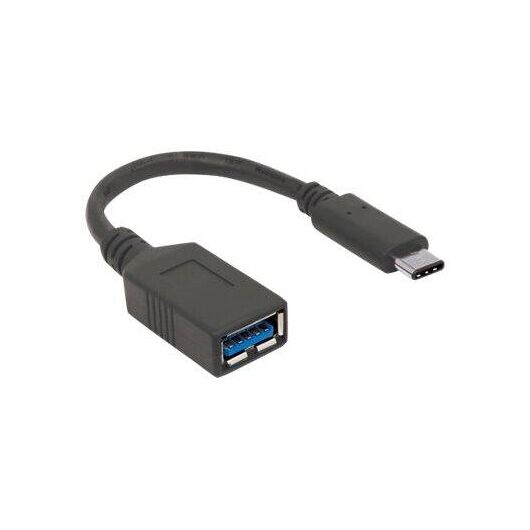 Manhattan USB-C to USB-A Cable, 15cm, Male to Female, Bl | 355285