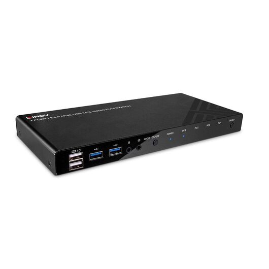 Lindy 4 Port HDMI 4K60, USB 3.0 and Audio KVM Switch / US | 39313