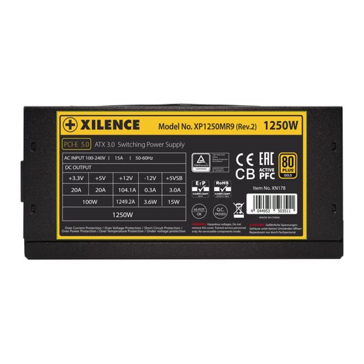 Xilence XP1250MR9.2 / 1250 W / 100 - 240 V / 50/60 Hz / 2 | XN178