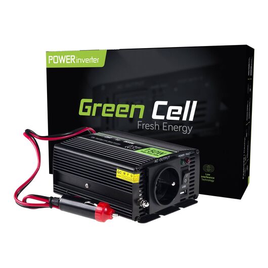 Green Cell - DC to AC power inverter - 12 V - 150 Watt -  | INV06