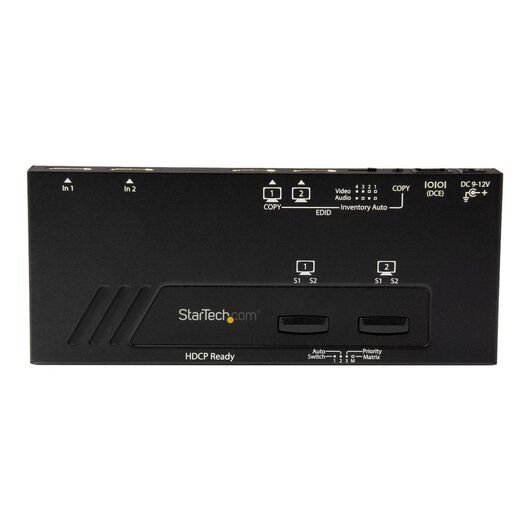 StarTech.com 2x2 HDMI Matrix Switcher 4K UltraHD HDMI VS222HD4K