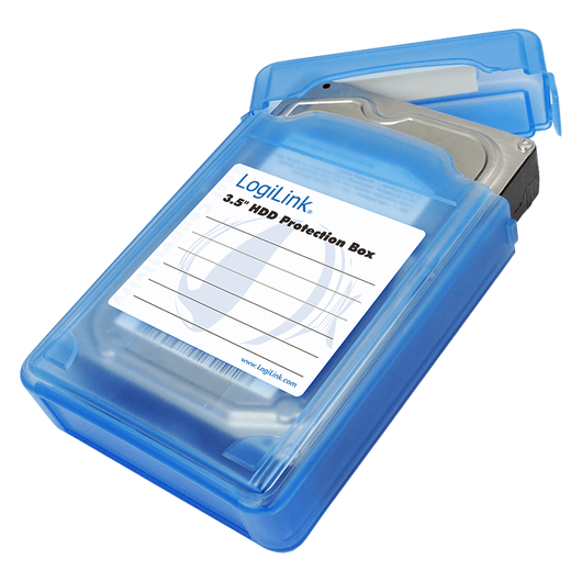 LogiLink® HDD Protection Box for 3.5" HDDs, Blue
