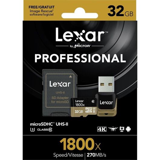Lexar Professional 1800x microSDHC kit 32GB