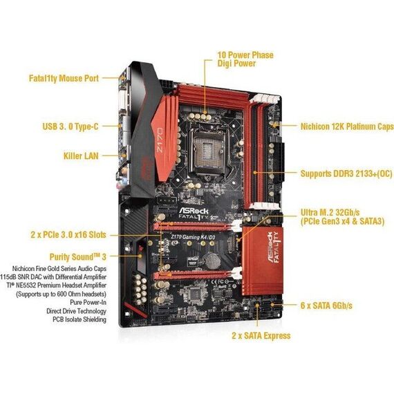 ASRock Fatal1ty Z170 Gaming K4-D3