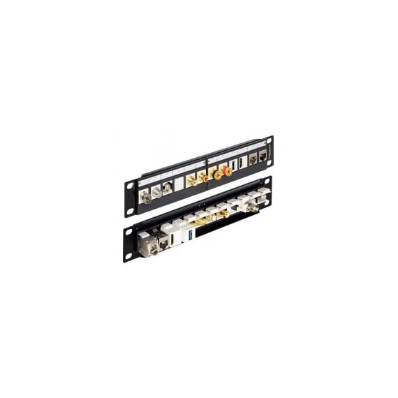 Delock 10″ Keystone Patch Panel 12 Port black