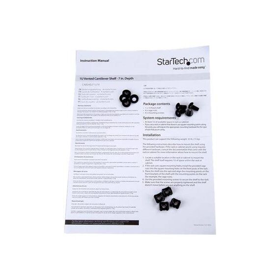 StarTechcom-CABSHELF1U7V-Networking