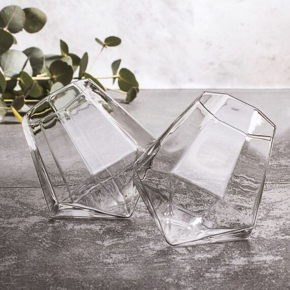Diamond Glass (set of 2)