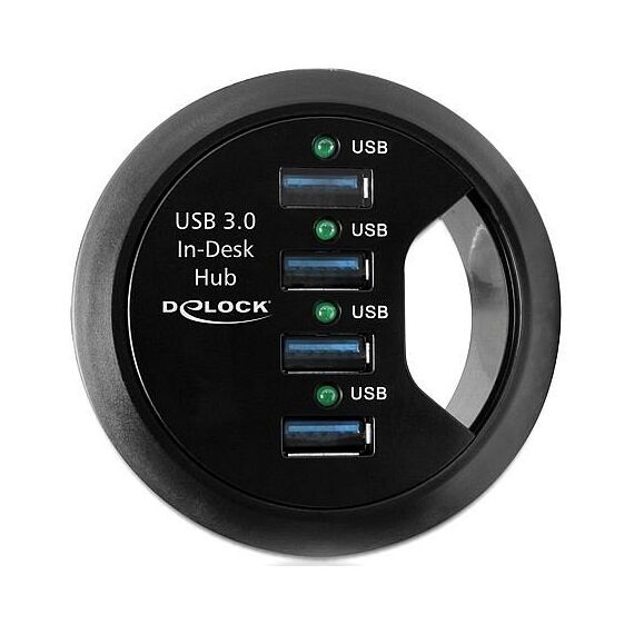 DeLOCK table-Hub, 4-port, USB 3.0