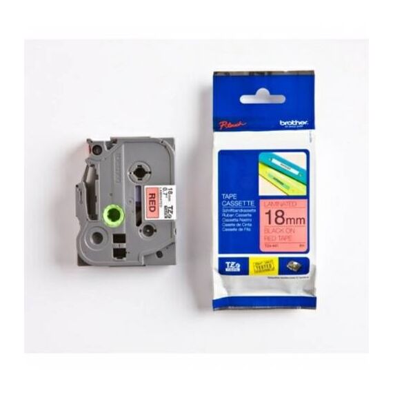 Brother TZe441 Adhesive black on red Roll | TZE441