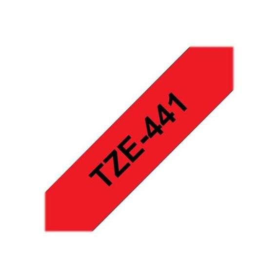 Brother TZe441 Adhesive black on red Roll | TZE441