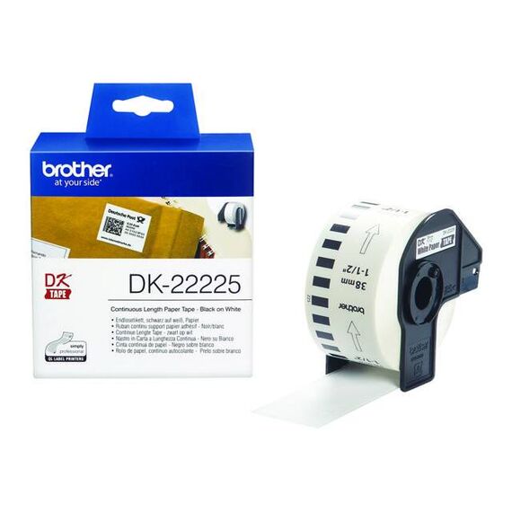 Brother DK-22225 Paper black on white Roll | DK22225