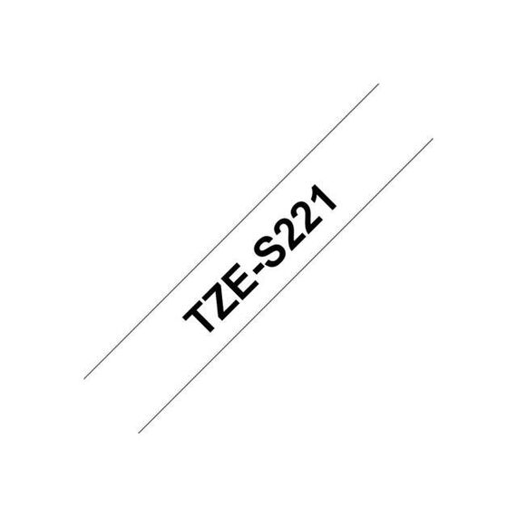 Brother Extra strength adhesive black on white | TZES221