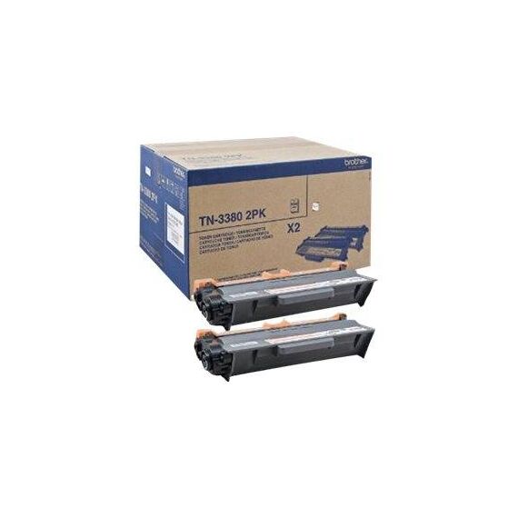 Brother TN3380 2PK 2-pack black original toner | TN3380TWIN