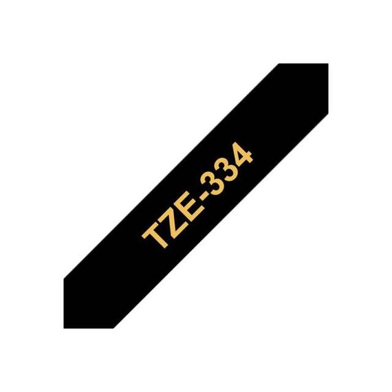 Brother TZe334 Gold on black Roll  | TZE334
