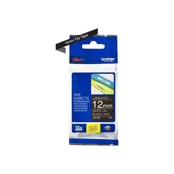 Brother TZe335 White on black Roll  | TZE335