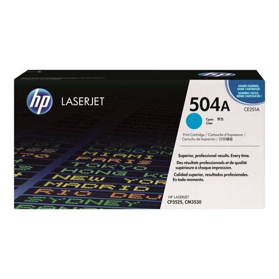 HP 504A Cyan original LaserJet toner cartridge | CE251A