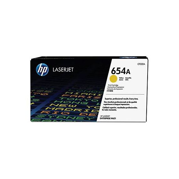 HP 654A Yellow original LaserJet toner cartridge | CF332A
