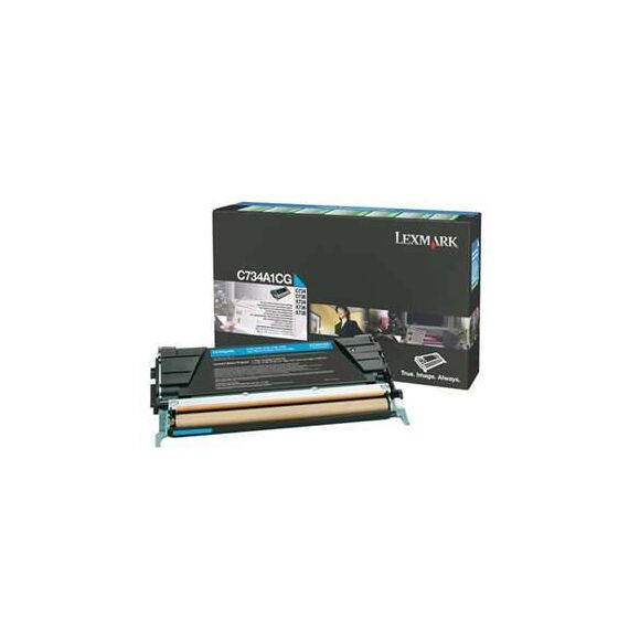 Lexmark Cyan original toner cartridge LCCP, LRP | C734A1CG