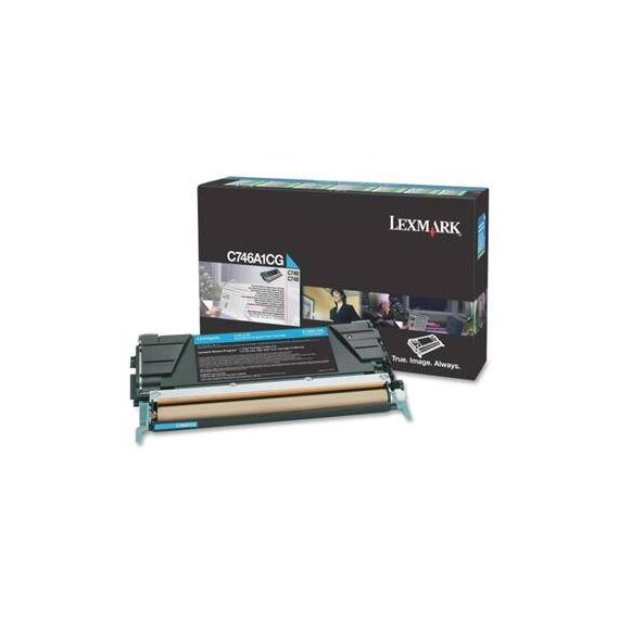 Lexmark Cyan original toner cartridge LCCP, LRP | C746A1CG