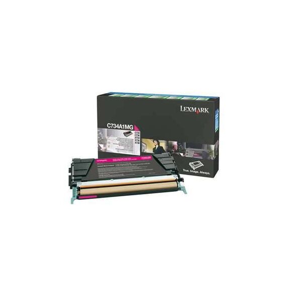 Lexmark Magenta original toner cartridge LCCP, | C734A1MG
