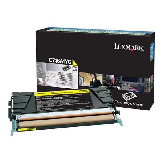 Lexmark Yellow original toner cartridge LCCP, | C746A1YG