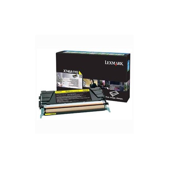 Lexmark Yellow original toner cartridge LCCP, | X746A1YG