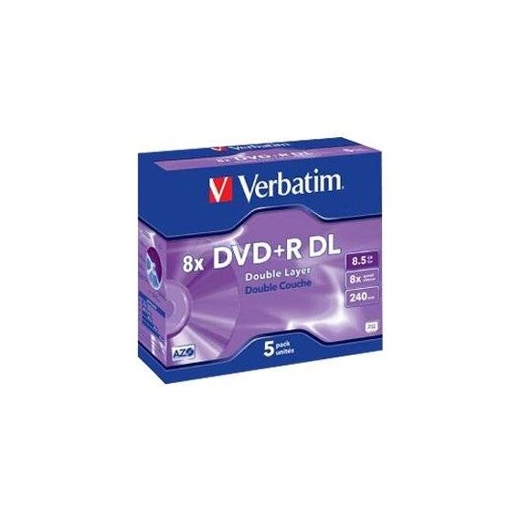 Verbatim 5 x DVD+R DL 8.5 GB (240min) 8x matt | 43541