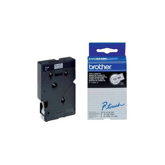 Brother Black, transparent Roll (1.2cm x 7.7m) | TC101