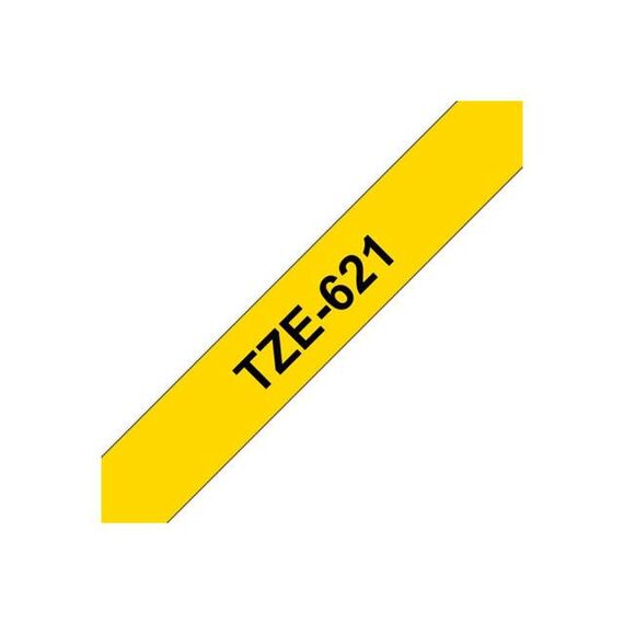Brother TZe621 Black on yellow Roll (0.9 cm x 8 m) | TZE621
