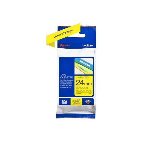 Brother TZe651 Black on yellow Roll  | TZE651