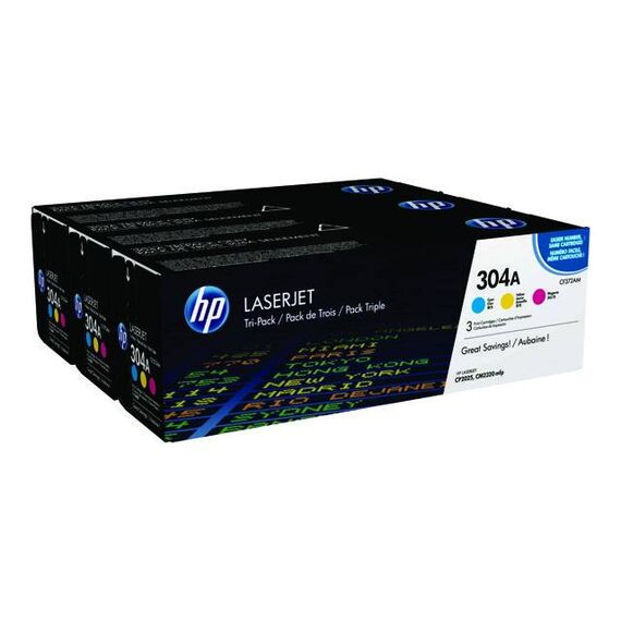 HP 304A Tri-pack 3-pack yellow, cyan, magenta - CF372AM