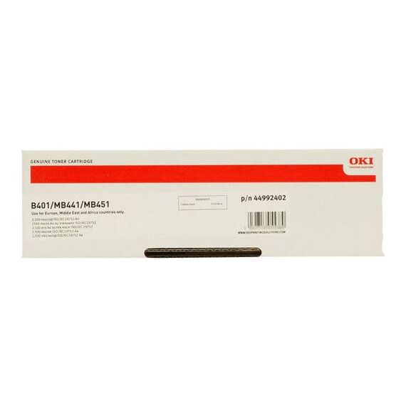 OKI Black original toner cartridge for B401d, | 44992402